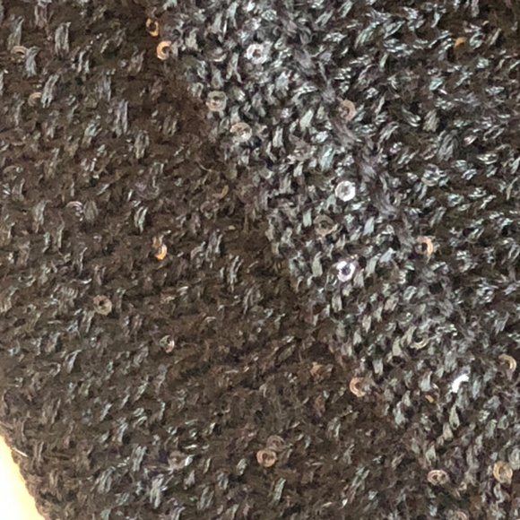 NWT QiSequined Wrap/Poncho in Black Sparkle - Picture 8 of 13